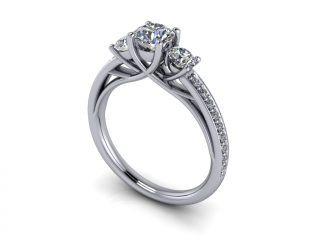 Salaba Zásnubní prsten CLARA 122231 54mm MATERIÁL: BÍLÉ ZLATO 14 kt (585/1000), VELIKOST CENTRÁLNÍHO KAMENE: LAB-GROWN DIAMANT 0,50ct  (⌀ 5,10 mm)