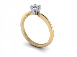 Salaba Zásnubní prsten DITA 140401L 54mm MATERIÁL: BICOLOR ZLATO 14 kt (585/1000), VELIKOST CENTRÁLNÍHO KAMENE: DIAMANT 0,20ct  (⌀ 3,80 mm)