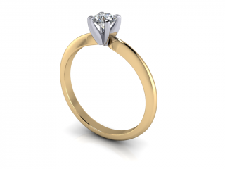 Salaba Zásnubní prsten DITA 140401L 54mm MATERIÁL: BICOLOR ZLATO 14 kt (585/1000), VELIKOST CENTRÁLNÍHO KAMENE: DIAMANT 0,25ct  (⌀ 4,10 mm)