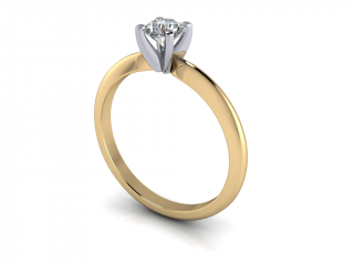 Salaba Zásnubní prsten DITA 140401L 54mm MATERIÁL: BICOLOR ZLATO 14 kt (585/1000), VELIKOST CENTRÁLNÍHO KAMENE: DIAMANT 0,33ct  (⌀ 4,50 mm)