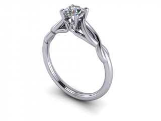 Salaba Zásnubní prsten EMILY 122705 54mm MATERIÁL: BÍLÉ ZLATO 14 kt (585/1000), VELIKOST CENTRÁLNÍHO KAMENE: MOISSANITE ⌀ 5,00 mm