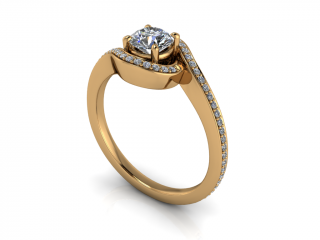 Salaba Zásnubní prsten EMMA 122669 54mm CENTRÁLNÍ KÁMEN: DIAMANT 0,50ct  (⌀ 5,20 mm), MATERIÁL: ŽLUTÉ ZLATO 14 kt (585/1000)