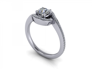 Salaba Zásnubní prsten EMMA 122669 54mm MATERIÁL: BÍLÉ ZLATO 14 kt (585/1000), VELIKOST CENTRÁLNÍHO KAMENE: LAB-GROWN DIAMANT 0,50ct  (⌀ 5,10 mm)