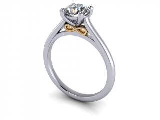 Salaba Zásnubní prsten FOREVER 122669 54mm MATERIÁL: BICOLOR BÍLÉ A ŽLUTÉ ZLATO 14 kt (585/1000), VELIKOST CENTRÁLNÍHO KAMENE: MOISSANITE ⌀ 6,00 mm