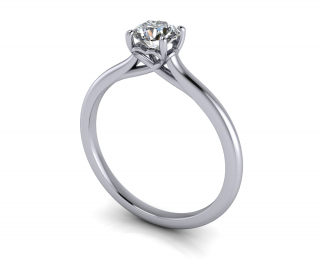 Salaba Zásnubní prsten HEART 123060 54mm MATERIÁL: BÍLÉ ZLATO 18 kt (750/1000), VELIKOST CENTRÁLNÍHO KAMENE: MOISSANITE ⌀ 5,00 mm