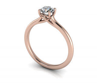 Salaba Zásnubní prsten HEART 123060 54mm MATERIÁL: RŮŽOVÉ ZLATO 14 kt (585/1000), VELIKOST CENTRÁLNÍHO KAMENE: MOISSANITE ⌀ 5,00 mm