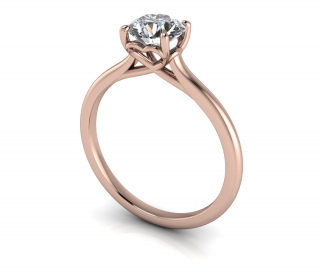 Salaba Zásnubní prsten HEART 123060 54mm MATERIÁL: RŮŽOVÉ ZLATO 18 kt (750/1000), VELIKOST CENTRÁLNÍHO KAMENE: MOISSANITE ⌀ 6,00 mm