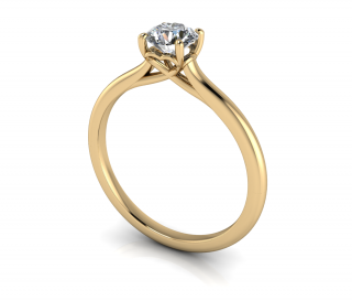 Salaba Zásnubní prsten HEART 123060 54mm MATERIÁL: ŽLUTÉ ZLATO 18 kt (750/1000), VELIKOST CENTRÁLNÍHO KAMENE: MOISSANITE ⌀ 5,00 mm