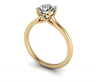 Salaba Zásnubní prsten HEART 123060 54mm MATERIÁL: ŽLUTÉ ZLATO 18 kt (750/1000), VELIKOST CENTRÁLNÍHO KAMENE: MOISSANITE ⌀ 6,00 mm