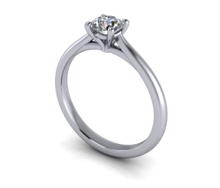 Salaba Zásnubní prsten JANE 124171 54mm MATERIÁL: BÍLÉ ZLATO 18 kt (750/1000), VELIKOST CENTRÁLNÍHO KAMENE: MOISSANITE ⌀ 5,00 mm