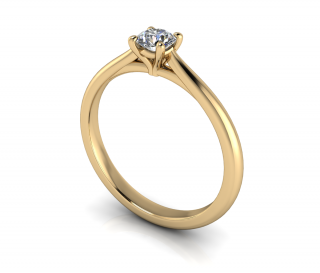 Salaba Zásnubní prsten JANE 124171 54mm MATERIÁL: ŽLUTÉ ZLATO 14 kt (585/1000), VELIKOST CENTRÁLNÍHO KAMENE: LAB-GROWN DIAMANT 0,25ct  (⌀ 4,10 mm)
