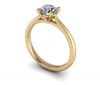 Salaba Zásnubní prsten JANE 124171 54mm MATERIÁL: ŽLUTÉ ZLATO 14 kt (585/1000), VELIKOST CENTRÁLNÍHO KAMENE: MOISSANITE ⌀ 6,00 mm