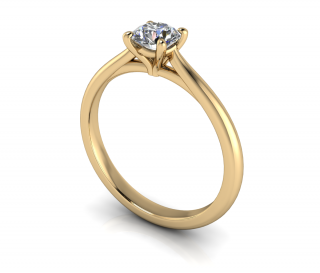Salaba Zásnubní prsten JANE 124171 54mm MATERIÁL: ŽLUTÉ ZLATO 18 kt (750/1000), VELIKOST CENTRÁLNÍHO KAMENE: LAB-GROWN DIAMANT 0,50ct  (⌀ 5,10 mm)