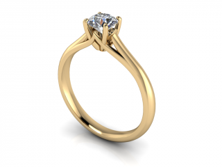 Salaba Zásnubní prsten MICHELLE 122047 54mm MATERIÁL: ŽLUTÉ ZLATO 14 kt (585/1000), VELIKOST CENTRÁLNÍHO KAMENE: MOISSANITE ⌀ 5,00 mm