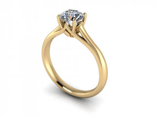 Salaba Zásnubní prsten MICHELLE 122047 54mm MATERIÁL: ŽLUTÉ ZLATO 14 kt (585/1000), VELIKOST CENTRÁLNÍHO KAMENE: MOISSANITE ⌀ 6,00 mm