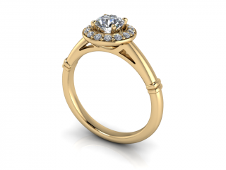 Salaba Zásnubní prsten PAIGE 122177 54mm MATERIÁL: ŽLUTÉ ZLATO 14 kt (585/1000), VELIKOST CENTRÁLNÍHO KAMENE: MOISSANITE ⌀ 5,00 mm