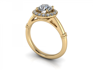 Salaba Zásnubní prsten PAIGE 122177 54mm MATERIÁL: ŽLUTÉ ZLATO 14 kt (585/1000), VELIKOST CENTRÁLNÍHO KAMENE: MOISSANITE ⌀ 6,00 mm