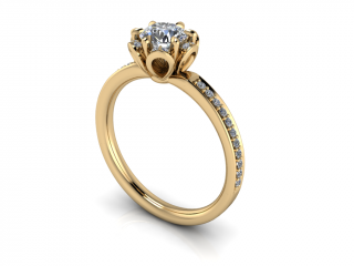 Salaba Zásnubní prsten REMI 121997 54mm MATERIÁL: ŽLUTÉ ZLATO 14 kt (585/1000), VELIKOST CENTRÁLNÍHO KAMENE: MOISSANITE ⌀ 5,00 mm