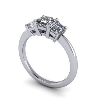 Salaba Zásnubní prsten SAVANNAH 121986 54mm CENTRÁLNÍ KÁMEN: MOISSANITE 5x5 mm, MATERIÁL: BÍLÉ ZLATO 14 kt (585/1000)