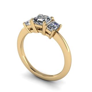 Salaba Zásnubní prsten SAVANNAH 121986 54mm CENTRÁLNÍ KÁMEN: MOISSANITE 5x5 mm, MATERIÁL: ŽLUTÉ ZLATO 14 kt (585/1000)