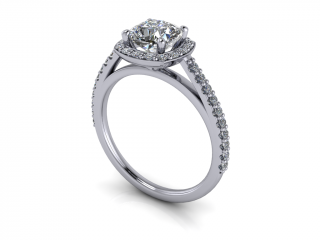 Salaba Zásnubní prsten SLOANE 121987 54mm MATERIÁL: BÍLÉ ZLATO 18 kt (750/1000), VELIKOST CENTRÁLNÍHO KAMENE: MOISSANITE cushion 6x6 mm