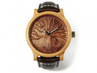 Dřevěné hodinky 3D - Strom života I Gravírování produktu: Bez věnování, Gravírování krabičky: Bez věnování, Krabička: Dřevěná