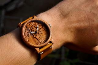 Dřevěné hodinky 3D - Strom života II Gravírování produktu: Bez věnování, Gravírování krabičky: Bez věnování, Krabička: Dřevěná