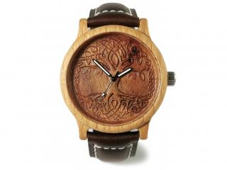 Dřevěné hodinky 3D - Strom života III Gravírování produktu: Bez věnování, Gravírování krabičky: Bez věnování, Krabička: Dřevěná