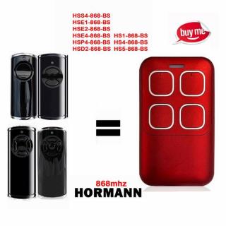 Dálkový ovladač pro HÖRMANN BS HS1 HS4 HSE1 BiSecur HSM4 868,3 MHz červený (Dálkové ovládání pro HORMANN HSM2, HSM4, 868)