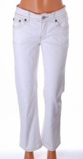 Kalhoty Arizona bílé s béžovým prošíváním kapsy se záložkami a knoflíčky vel S