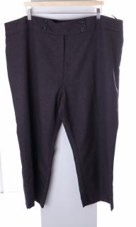 Kalhoty krátké F&F šedo černá melanž vyšší pas s knoflíčky vel XXL