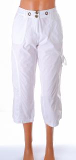 Kalhoty NKD outfit bílé tříčtvrteční vel S