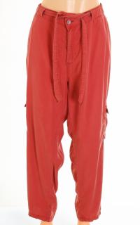 Kalhoty Primark červené kapsáče vel. 48 / uk 20 / XL