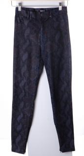 Kalhoty Zara vel XS šedé s hadím vzorem