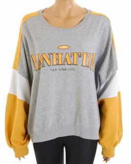 Mikina H&M žlutá s nápisem vel. 4XL vada