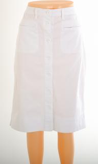 Sukně Bonprix bílá propínací tenká riflovina vel. 46 / uk 20 / L - XL