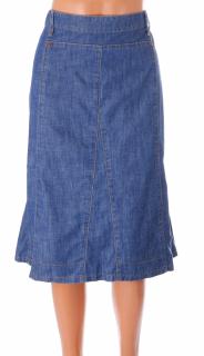 Sukně Marks Spencer riflová modrá s kapsami zip v boku vel M