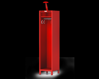 Šatní skříňka pro hasiče 1800 x 400 x 500