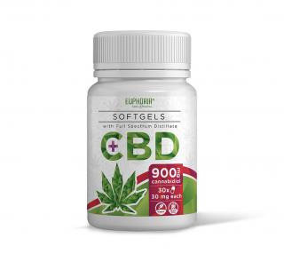 Euphoria CBD kapsle SoftGels 900 mg širokospektrální 30 ks x 30 mg