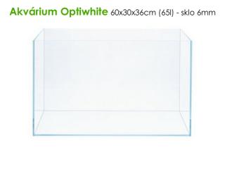 Akvárium Optiwhite 60x30x36cm (65l) - sklo 6mm