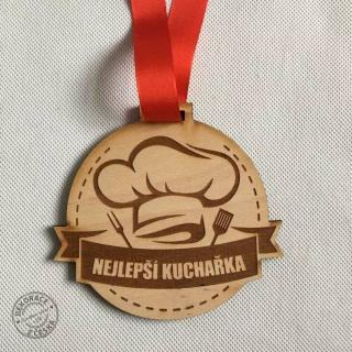 Dřevěná medaile Nejlepší kuchařKA