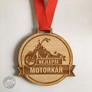 Dřevěná medaile Nejlepší motorkář