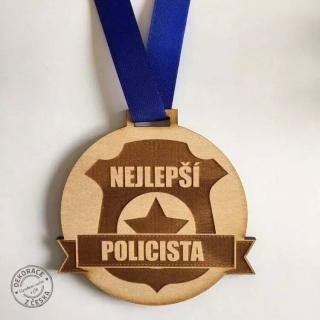 Dřevěná medaile Nejlepší policista