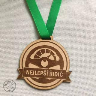 Dřevěná medaile Nejlepší řidič