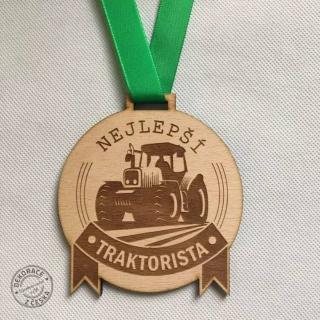 Dřevěná medaile Nejlepší traktorista