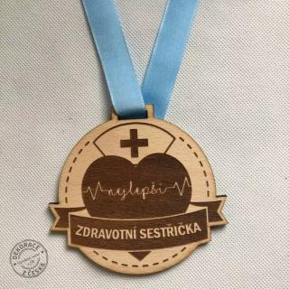 Dřevěná medaile Nejlepší zdravotní sestřička