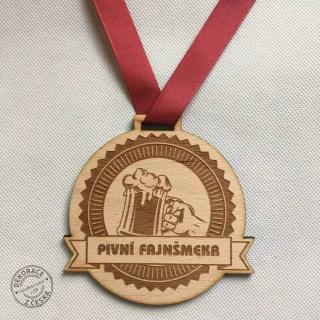 Dřevěná medaile Pivní fanjšmejkr