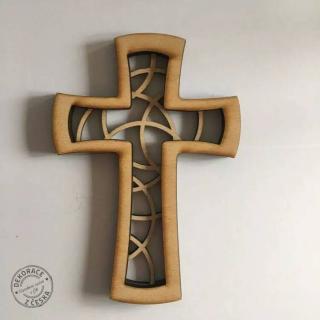 Dřevěný křížek 17 cm lepený