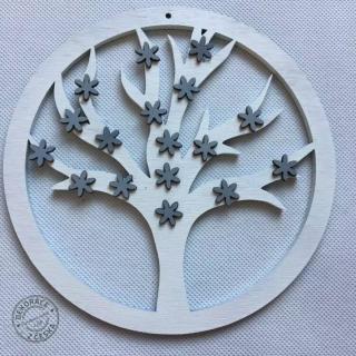 Strom života dřevěný 18 cm závěs bílý, 3 varianty