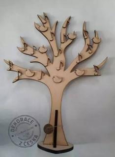 Strom života dřevěný 34 cm s notami